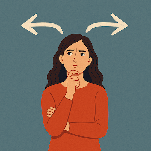 Woman faced with choices